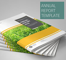 indesign模板－年度报告手册(24页/2种规格/EPS图标文件)：Annual Report Template